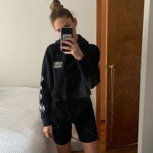 Stussy cropped hoodie sweatshirt